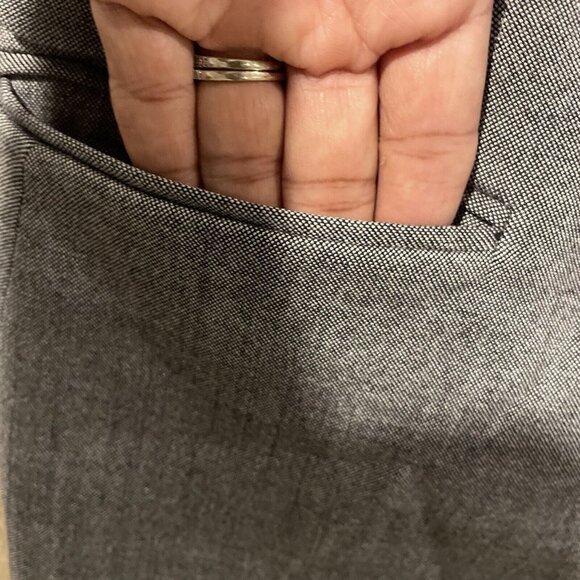 H&M Women's 4 Gray Patch Elbow Two Button Blazer Career Business Casual Pockets - Picture 5 of 10